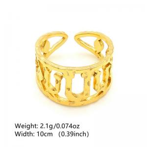 Stainless Steel Gold-plating Ring - KR1088485-NT