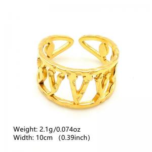 Stainless Steel Gold-plating Ring - KR1088486-NT