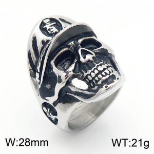 Stainless Skull Ring - KR109978-HL