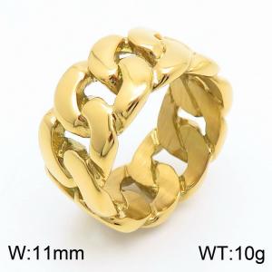 Stainless Steel Gold-plating Ring - KR109978-KJX