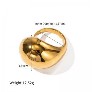 Exaggerated Stainless Steel Closed Ring - KR110058-WGJD