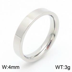 Smooth stainless steel ring - KR110114-WGSG
