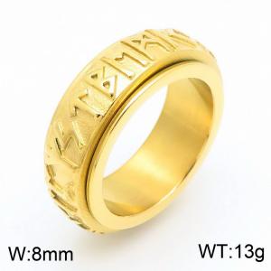 Stainless Steel Gold-plating Ring - KR110121-K