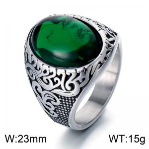 Stainless Steel Stone&Crystal Ring - KR110140-MZOZ