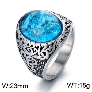 Stainless Steel Stone&Crystal Ring - KR110146-MZOZ