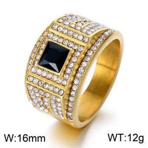 Stainless Steel Stone&Crystal Ring - KR110175-MZOZ