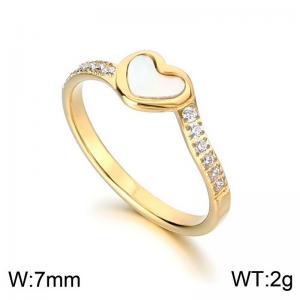 Stainless Steel Stone&Crystal Ring - KR110180-YH