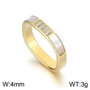 Stainless Steel Stone&Crystal Ring - KR110183-YH