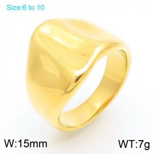 Stainless Steel Gold-plating Ring - KR110696-K