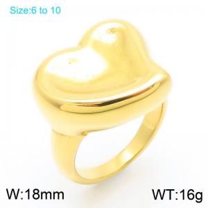 Stainless Steel Gold-plating Ring - KR110698-K