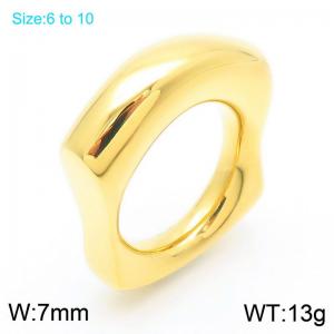 Stainless Steel Gold-plating Ring - KR110702-K