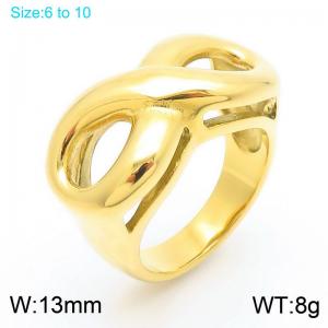 Stainless Steel Gold-plating Ring - KR110703-K
