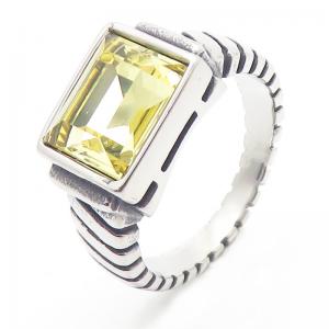 Stainless Steel Stone&Crystal Ring - KR111600-TLX