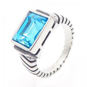 Stainless Steel Stone&Crystal Ring - KR111601-TLX