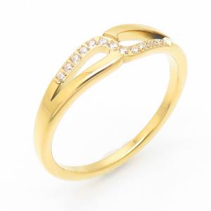 Stainless Steel Stone&Crystal Ring - KR111665-YH