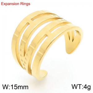 Stainless steel open ring - KR111745-LK