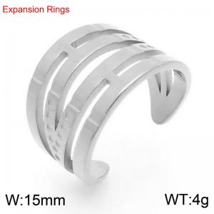 Stainless steel open ring - KR111749-LK