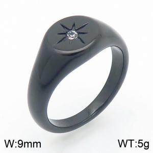 Stainless steel ring, five pointed star three-dimensional ring - KR111852-ZY