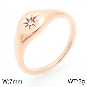 Sunflower Ring Women Stainless Steel 304 Rose Gold Color - KR112038-GC