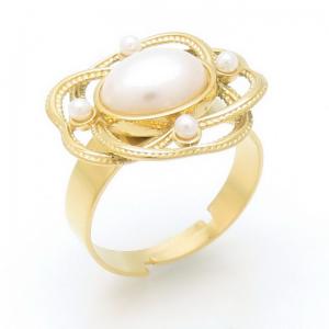 Stainless Steel Gold-plating Ring - KR112051-SP