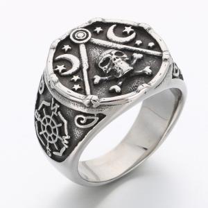 Stainless Skull Ring - KR112279-TGX