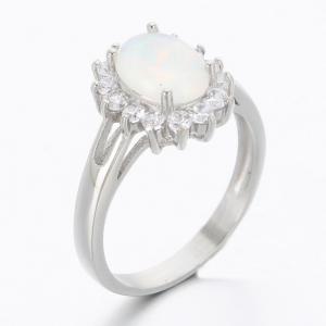 Stainless Steel Stone&Crystal Ring - KR112527-TSC