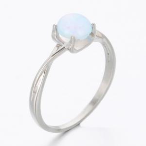 Stainless Steel Stone&Crystal Ring - KR112533-TSC