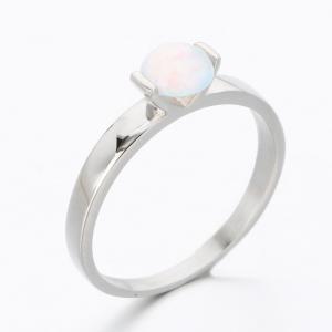 Stainless Steel Stone&Crystal Ring - KR112536-TSC