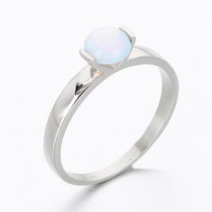 Stainless Steel Stone&Crystal Ring - KR112537-TSC