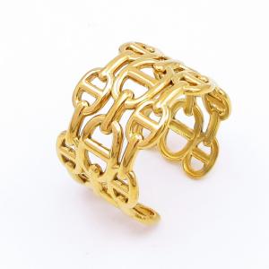 Stainless Steel Gold-plating Ring - KR112952-SP