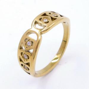 Stainless Steel Stone&Crystal Ring - KR113243-YH