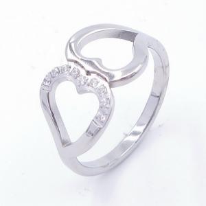 Stainless Steel Stone&Crystal Ring - KR113245-YH