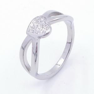 Stainless Steel Stone&Crystal Ring - KR113246-YH