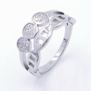 Stainless Steel Stone&Crystal Ring - KR113250-YH