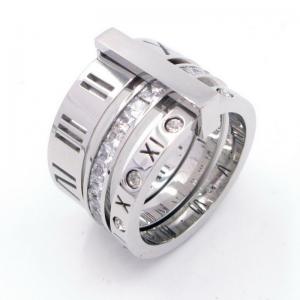 Stainless Steel Stone&Crystal Ring - KR113255-YH