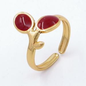 Stainless Steel Gold-plating Ring - KR113303-SP