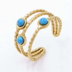 Stainless Steel Gold-plating Ring - KR113306-SP