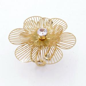Stainless Steel Gold-plating Ring - KR113312-SP
