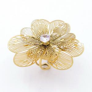 Stainless Steel Gold-plating Ring - KR113314-SP