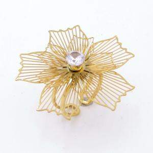Stainless Steel Gold-plating Ring - KR113315-SP