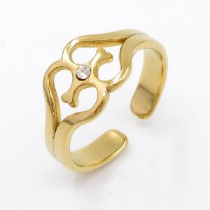 Stainless Steel Gold-plating Ring - KR113361-SP