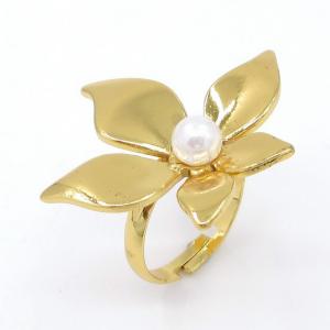 Stainless Steel Gold-plating Ring - KR113380-SP