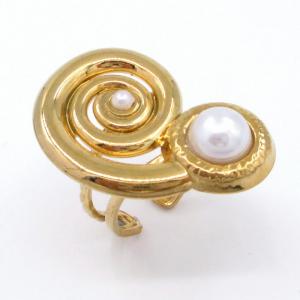 Stainless Steel Gold-plating Ring - KR113381-SP