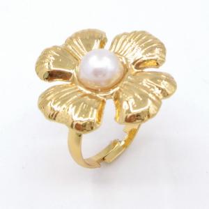 Stainless Steel Gold-plating Ring - KR113382-SP