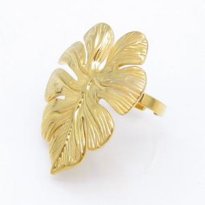 Stainless Steel Gold-plating Ring - KR113711-SP