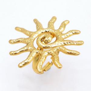 Stainless Steel Gold-plating Ring - KR113713-SP