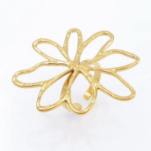 Stainless Steel Gold-plating Ring - KR113715-SP