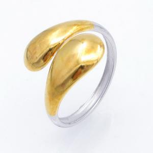 Stainless Steel Gold-plating Ring - KR113717-SP