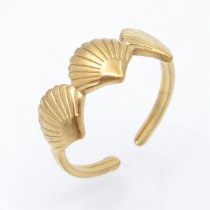 Stainless Steel Gold-plating Ring - KR113720-SP