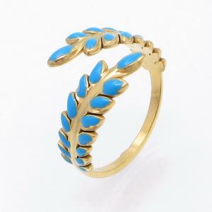 Stainless Steel Gold-plating Ring - KR113722-SP